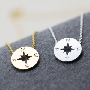 Compass Necklace, Nautical Jewelry