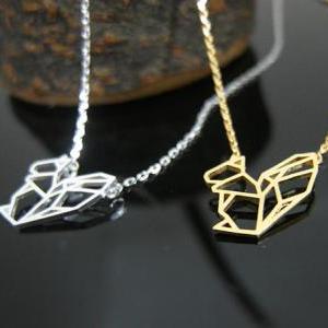 Cute Chipmunk In The Forest, Squirrel Necklace In..