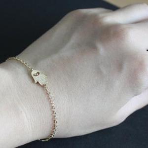 Hamsa Hand Bracelet, Evil Eye Bracelet - Gold And..