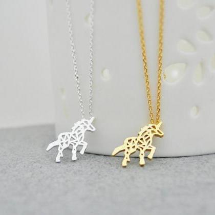 Unicorn Necklace, Animal Necklace, Mythical..
