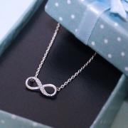Tiny Infinity necklace in silver- bridesmaid gifts, birthday gift