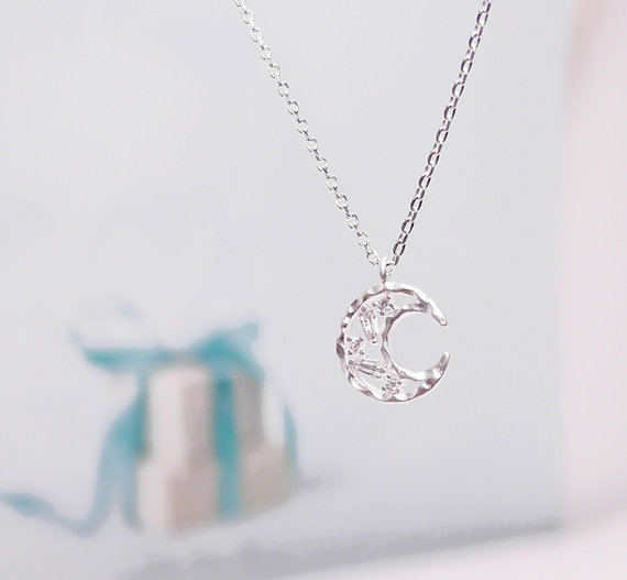 Crescent Moon Necklace, Smile Moon Necklace, Make A Wish, Beginnings Necklace, Illuminated Necklace, Dream Jewelry